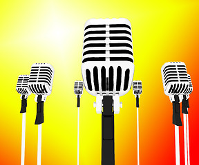 Image showing Microphones Musical Shows Music Group Songs Or Singing Hits