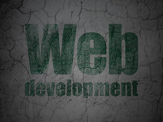 Image showing Web design concept: Web Development on grunge wall background