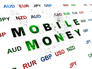 Image showing Money concept: Mobile Money on Digital background