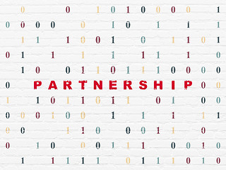 Image showing Finance concept: Partnership on wall background