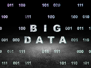 Image showing Data concept: Big Data in grunge dark room