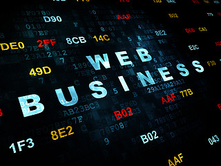 Image showing Web development concept: Web Business on Digital background