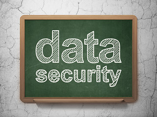 Image showing Safety concept: Data Security on chalkboard background