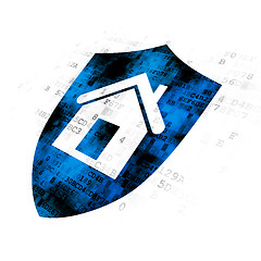 Image showing Business concept: Shield on Digital background