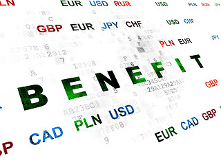 Image showing Finance concept: Benefit on Digital background