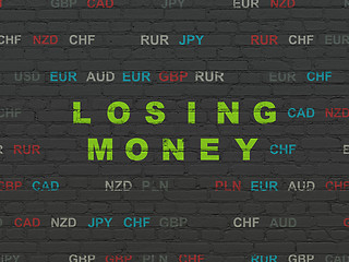 Image showing Money concept: Losing Money on wall background