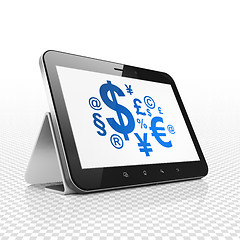 Image showing Finance concept: Tablet Computer with Finance Symbol on display