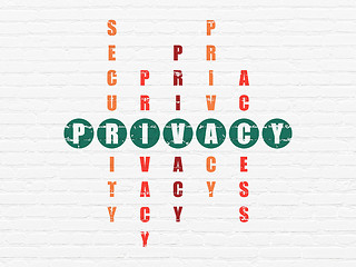 Image showing Protection concept: Privacy in Crossword Puzzle