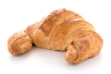 Image showing Fresh croissant on white