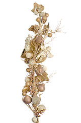 Image showing Golden Christmas decoration branches