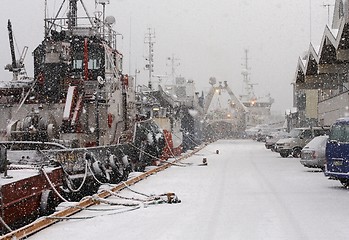 Image showing Norwegian harbour. February 2008