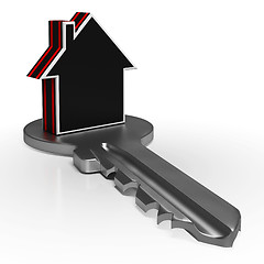 Image showing House On Key Shows Home Or Real Estate