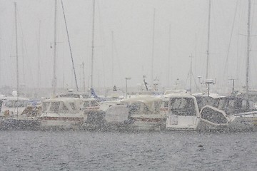 Image showing Norwegian harbour.