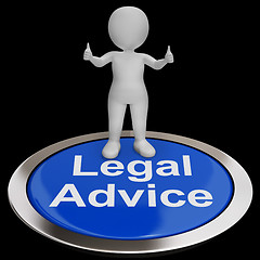 Image showing Legal Advice Button Shows Attorney Expert Guidance