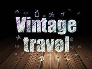 Image showing Tourism concept: Vintage Travel in grunge dark room