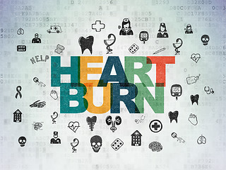 Image showing Healthcare concept: Heartburn on Digital Paper background