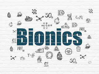 Image showing Science concept: Bionics on wall background