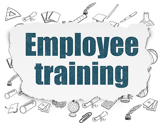Image showing Learning concept: Employee Training on Torn Paper background