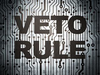 Image showing Political concept: circuit board with Veto Rule