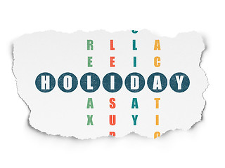 Image showing Tourism concept: Holiday in Crossword Puzzle