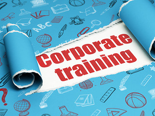Image showing Learning concept: red text Corporate Training under the piece of  torn paper