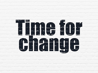 Image showing Time concept: Time for Change on wall background