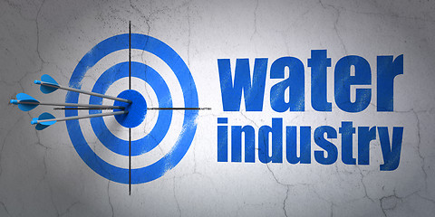Image showing Industry concept: target and Water Industry on wall background