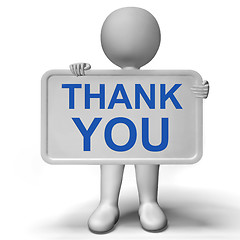 Image showing Thank You Sign Showing Thanks And Gratefulness