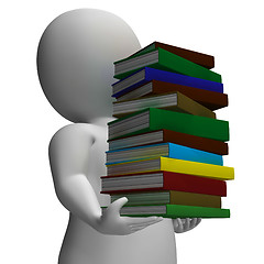 Image showing Student Carrying Books Showing Education