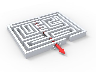 Image showing Break Out Of Maze Showing Puzzle Exit