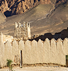 Image showing hill africa in morocco the old contruction         and   histori