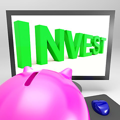 Image showing Invest Screen Shows Growing Stocks For Investor