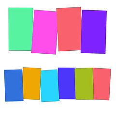 Image showing Four And Six Blank Paper Slips Show Copyspace For 4 Or 6 Letter 