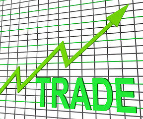 Image showing Trade Chart Graph Shows Increasing Trade Or Trading