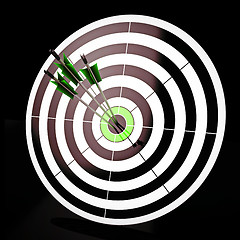 Image showing Triple Dart Shows Winning Shot And Achievement