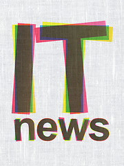 Image showing News concept: IT News on fabric texture background