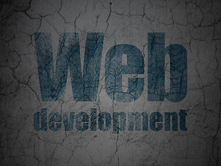 Image showing Web development concept: Web Development on grunge wall background
