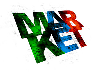 Image showing Marketing concept: Market on Digital background