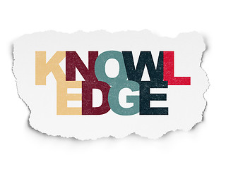 Image showing Education concept: Knowledge on Torn Paper background