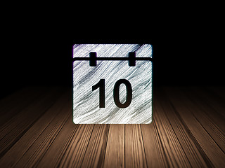 Image showing Time concept: Calendar in grunge dark room