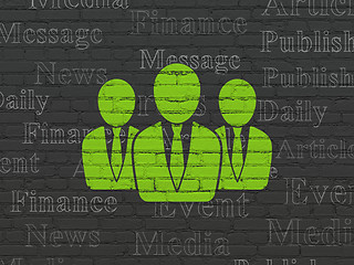 Image showing News concept: Business People on wall background