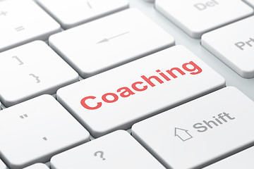 Image showing Education concept: Coaching on computer keyboard background