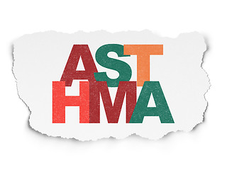 Image showing Healthcare concept: Asthma on Torn Paper background