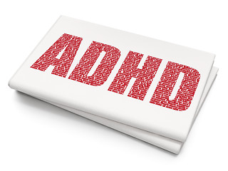 Image showing Health concept: ADHD on Blank Newspaper background