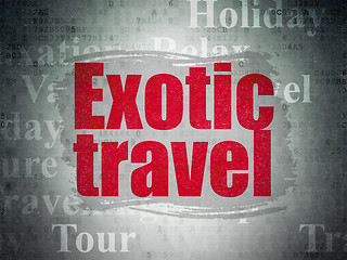Image showing Tourism concept: Exotic Travel on Digital Paper background