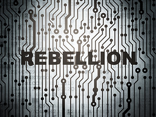 Image showing Politics concept: circuit board with Rebellion