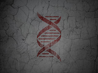 Image showing Health concept: DNA on grunge wall background