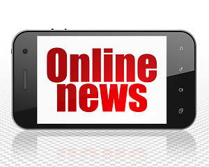 Image showing News concept: Smartphone with Online News on display