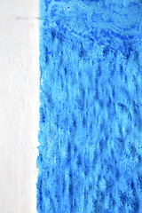 Image showing blue  in texture wall  