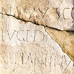 Image showing tombstone in africa morocco graveyard marble and concrete